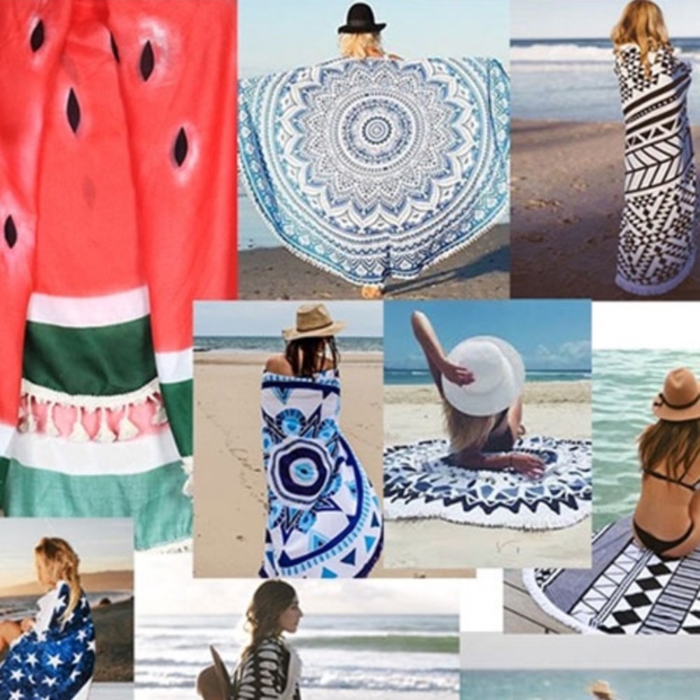 Circular beach shawl